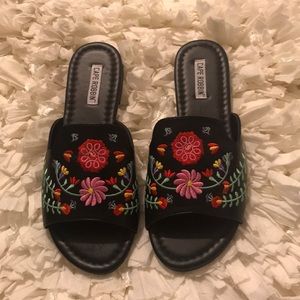 Embroidered sandals